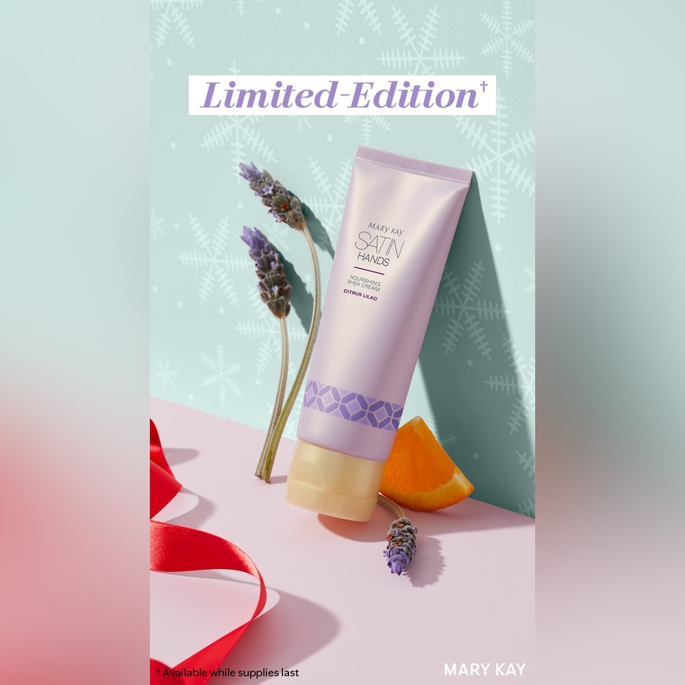 NWT Mary Kay CITRUS LILAC Satin Hands Nourishing Shea Cream Full Size Spa Gift